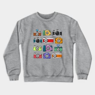 Take Photos With Retro Colorfull Cameras Crewneck Sweatshirt